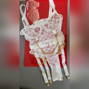 Sexy one piece whitw Lingerie Size S